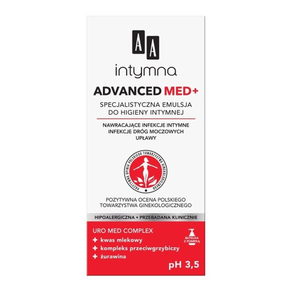 AA Intimate Med Advanced pH 3.5 Specialist Emulsion for Intimate Hygiene 300ml