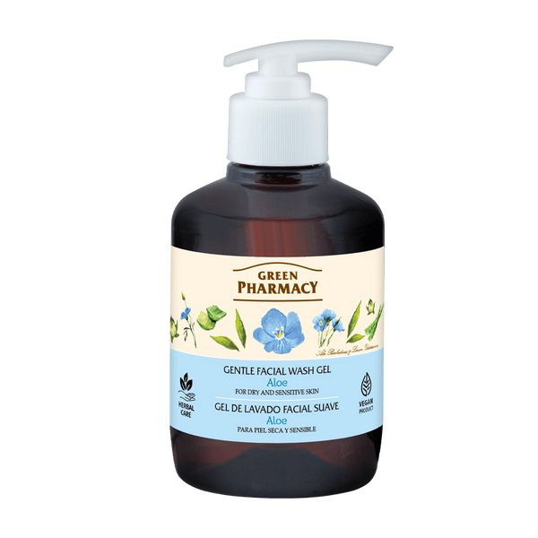 Green Pharmacy Gentle Facial Wash Gel for Dry and Sensitive Skin Aloe 270ml