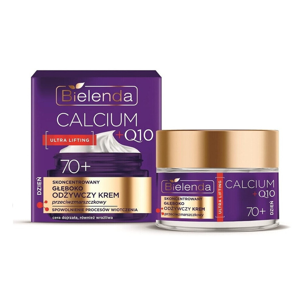 Bielenda Calcium + Q10 Concentrated Deeply Nourishing Anti-Wrinkle Cream 70+ for Day 50ml