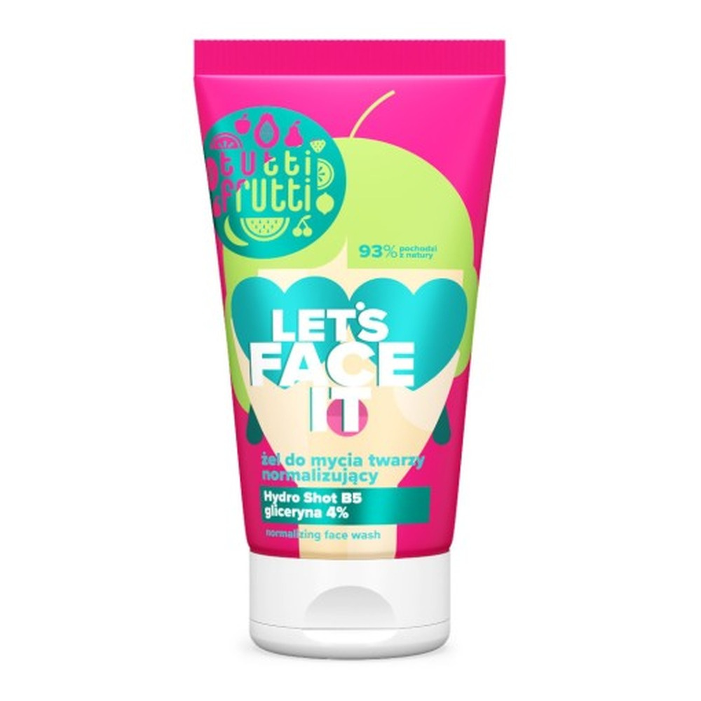 Tutti Frutti Let's Face It Normalizing Facial Cleansing Gel with Glycerine 4% + Hydro Shot B5 150ml
