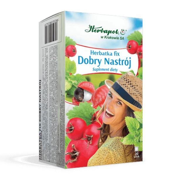 Herbapol Tea Fix for Good Mood ane Metnal Health with Melissa Ginger and Hawthorn 20x2g