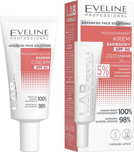 Eveline Lab Formula Photoprotective UVA and UVB Barrier Cream SPF50 40ml