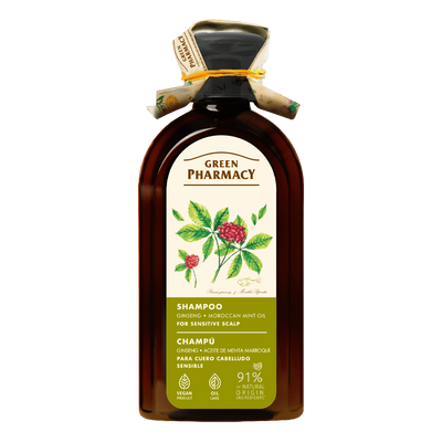 Green Pharmacy Shampoo for Oily Scalp and Dry Ends with Ginseng Extract and Moroccan Mint Oil 350ml