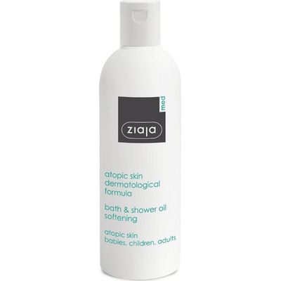 Ziaja Med Atopic Skin AZS Dermatological Treatment Nourishing Bath and Shower Oil for Atopic Skin of Babies Children and Adults 270ml