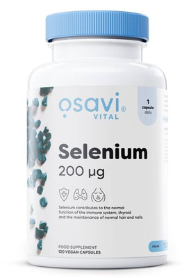 Osavi Selenium 200mcg 120 vegan caps for Immune and Thyroid Support
