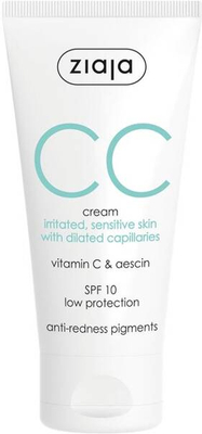 Ziaja CC Calming Day Cream for Sensitive Skin with Dilated Capillaries SPF 10 50ml