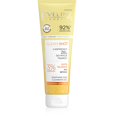 Eveline Face Therapy Professional Clean Shot Soothing Face Wash Gel for All Skin Types 140ml