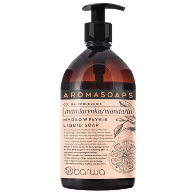 Barwa Aroma Soaps Stimulation Liquid Soap Mandarin for Everyday Use 500ml
