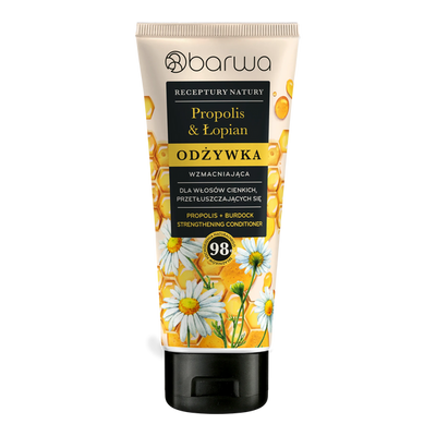 Barwa Receptury Natury Strengthening Conditioner Propolis Burdock for Thin and Oily Hair 200ml