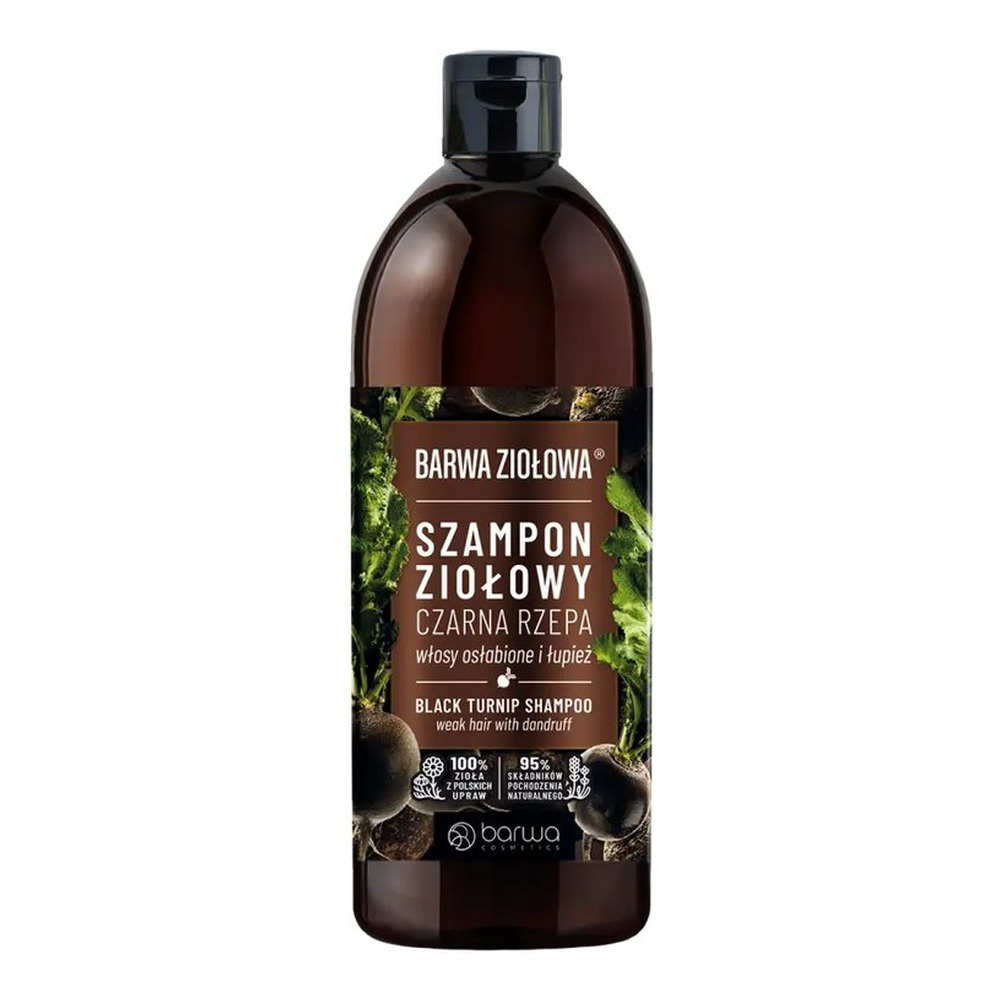 Barwa Herbal Herbal Shampoo Black Turnip for Weakened Hair with Dandruff 480ml