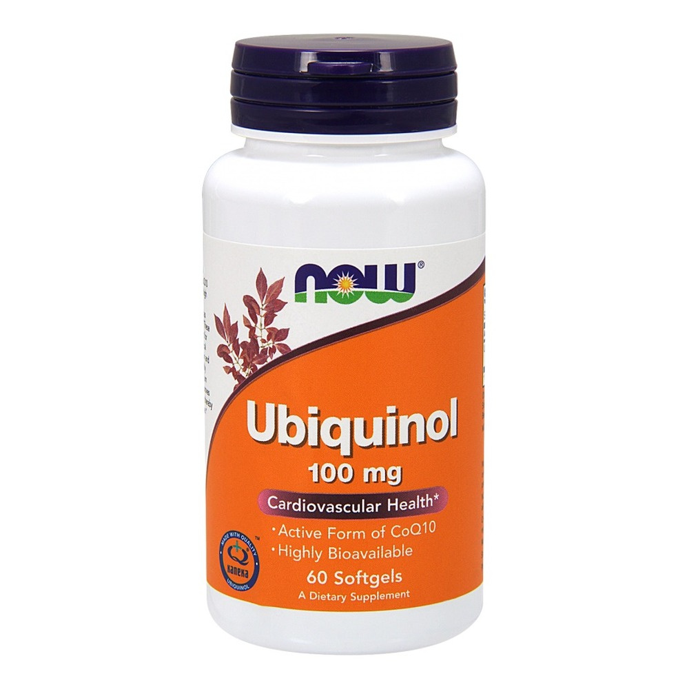 Now Foods Ubiquinol 100mg Coenzyme Q10 Energizes & Supports Heart 60 Capsules