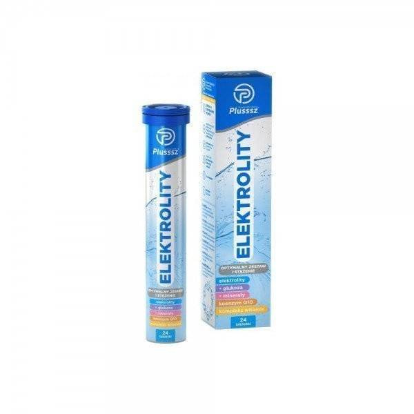 Polski Lek S.A. Plusssz Electrolytes + Multivitamin Mango-Pineapple 24 Effervescent Tablets