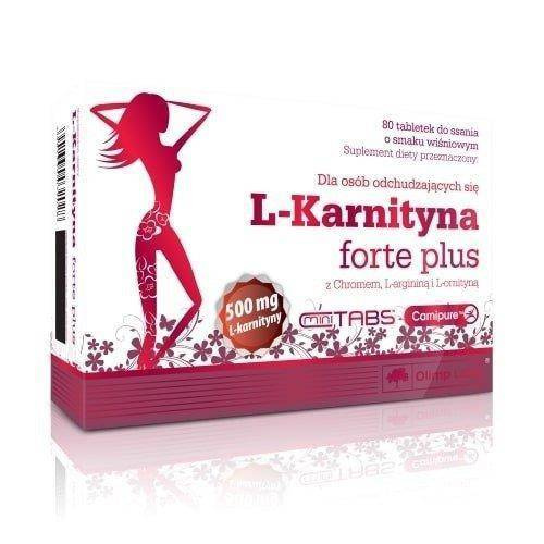 Olimp L-Carnitine Forte Plus L-Carnitine + Arginine + Ornithine Cherry 80 Tablets