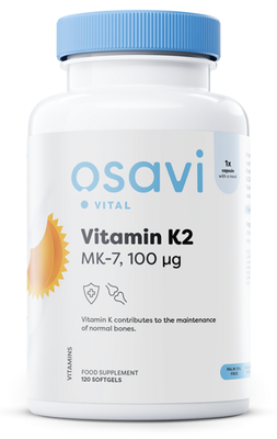Osavi Vitamin K2 MK-7 100mcg 120 softgels for bone health