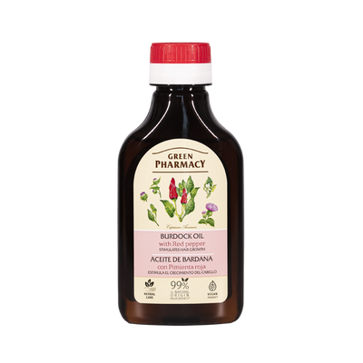 Green Pharmacy Stimulating Burdock Oil with Red Pepper Stimulates Hair Growth 100ml