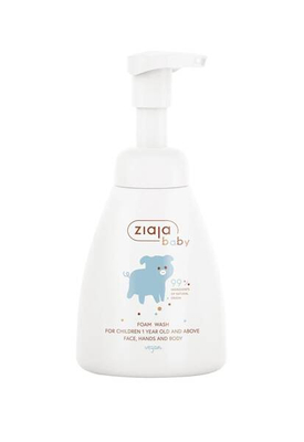 Ziaja Baby Face Hand and Body Washing Foam for Children over 1 Year Old 250ml