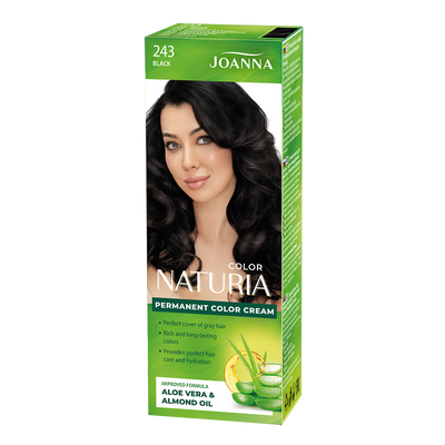 Joanna Naturia Permanent Hair Color Paint Care Shine Day No. 243 Black 100ml