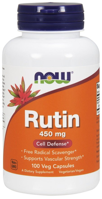 Now Foods Rutin 450mg Rutin Strengthens Heart and Blood Vessel Health 100 Capsules