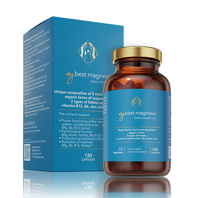MyBestMagnesia Concentration Fatigue Stress 120 Capsules