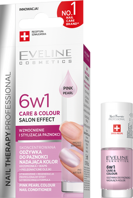 Eveline Nail Therapy Professional 6in1 Care & Color Concentrated Nail Conditioner Giving Color Pink Pearl 5ml
