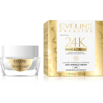 Eveline Prestige 24K Snail & Caviar Luxurious Intensively Firming Anti-Wrinkle Day Cream 50ml