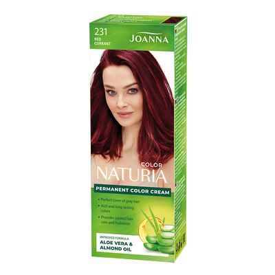 Joanna Naturia Permanent Hair Color Dye Care Shine No. 231 Red Currant 100ml
