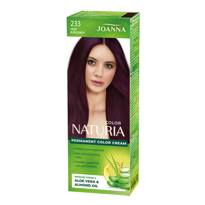Joanna Naturia Permanent Hair Color Dye Care Shine No. 233 Deep Burgundy 100ml