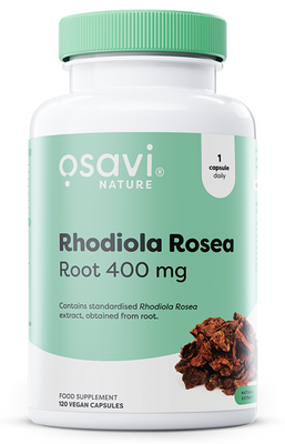 Osavi Rhodiola Rosea Root 400mg 120 vegan caps for stress and fatigue support