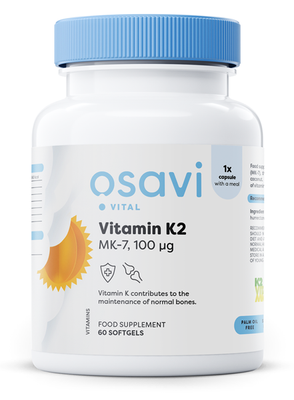 Osavi Vitamin K2 MK-7 100mcg 60 softgels for bone health