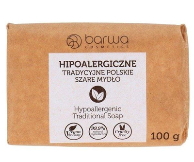 Barwa Hypoallergenic Traditional Polish Gray Soap Plant Based 100g