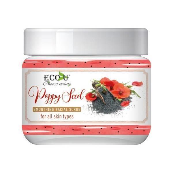 Eco U Virgin Poppy Seed Sugar Face Scrub 150ml