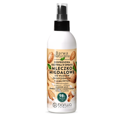 Barwa Natural Reconstructing Conditioner Almond Milk Spray for Damaged and Brittle Hair 200ml