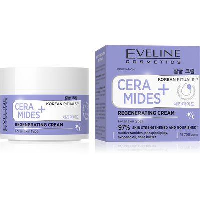 Eveline Korean Rituals Ceramides Regenerating Cream for All Skin Types Day and Night 50ml
