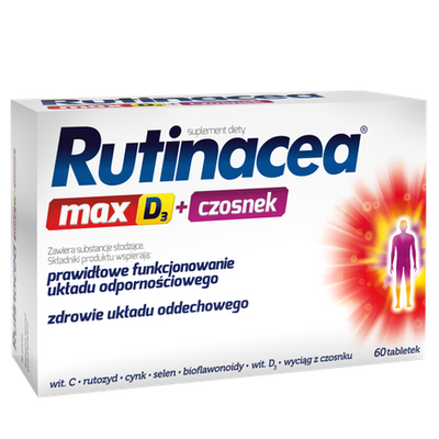 Rutinacea Max D3 + Garlic for Immunity 60 Tablets
