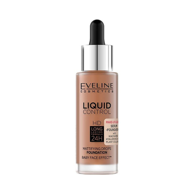 Eveline Liquid Control HD Foundation with Niacinamide in Dropper No. 065 Toffee 32ml