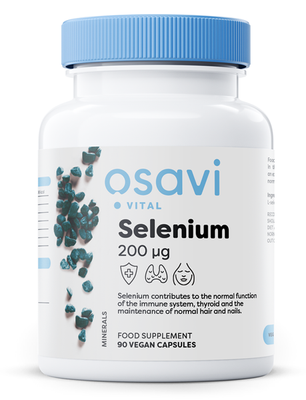 Osavi Selenium 200mcg 90 vegan caps for thyroid support