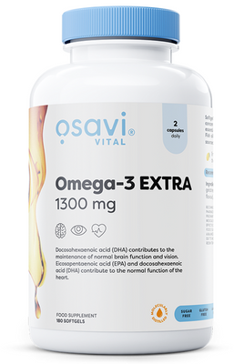 Osavi Omega-3 Extra 1300mg 180 softgels for heart and brain support