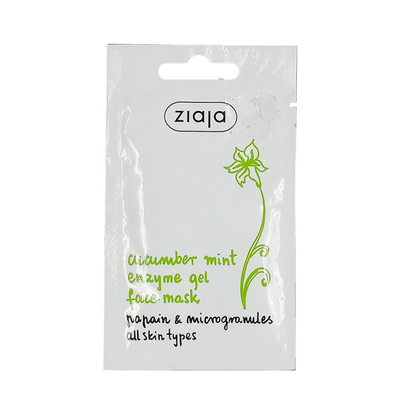 Ziaja Cucumber - Mint Papain Enzymatic Gel Mask for all Skin Types Vegan 7ml