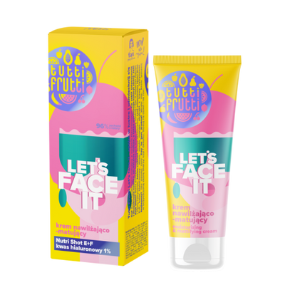 Tutti Frutti Let's Face It Moisturizing - Mattifying Cream with Hyaluronic Acid 1% + Nutri Shot E+F 50ml