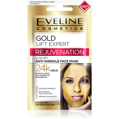Eveline Gold Lift Expert Rejuvenation Luxurious Anti-Wrinkle Mask 3in1 7ml