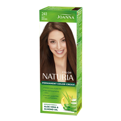Joanna Naturia Permanent Hair Color Dye Care Shine No. 241 Nut Brown 100ml