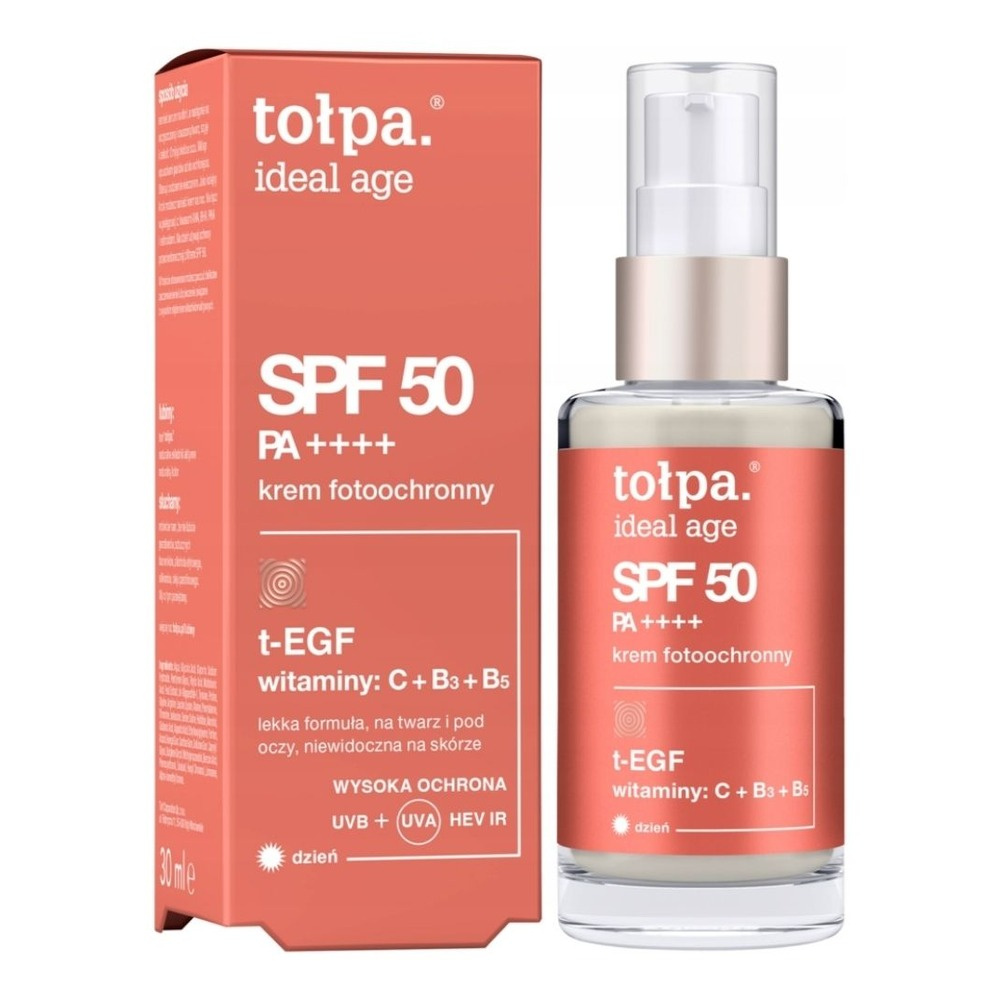 Tolpa Ideal Age SPF 50 Sun Protection Cream Anti Photoaging Face And Eye 30ml