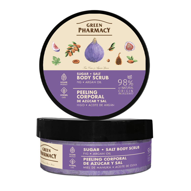 Green Pharmacy Sugar-Salt Body Scrub Fig and Argan Oil 200ml