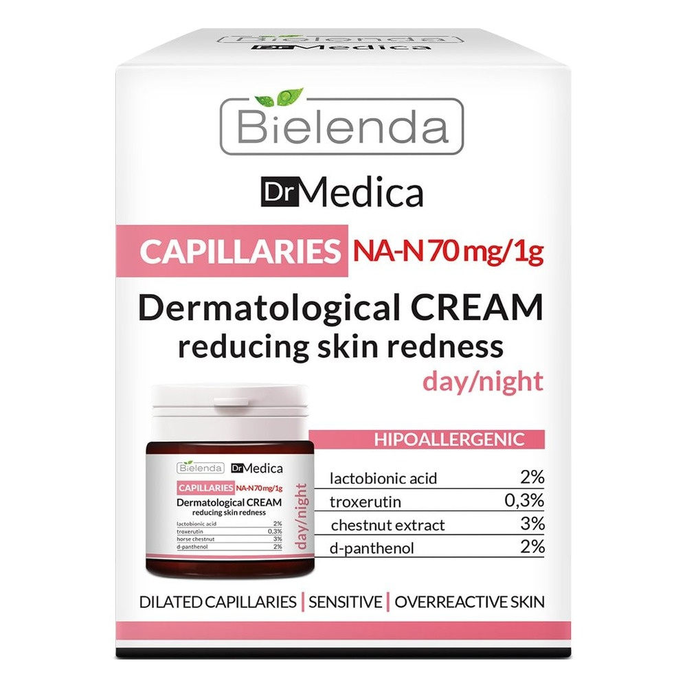 Bielenda Capillary Skin Dermatological Anti Redness Face Cream Day and Night 50ml