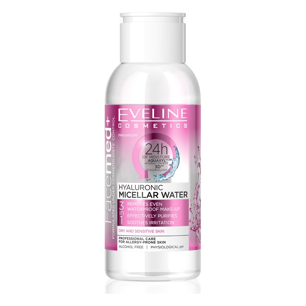 Eveline Facemed Hyaluronic Micellar Solution 3in1 Sensitive And Dry Skin 100ml 