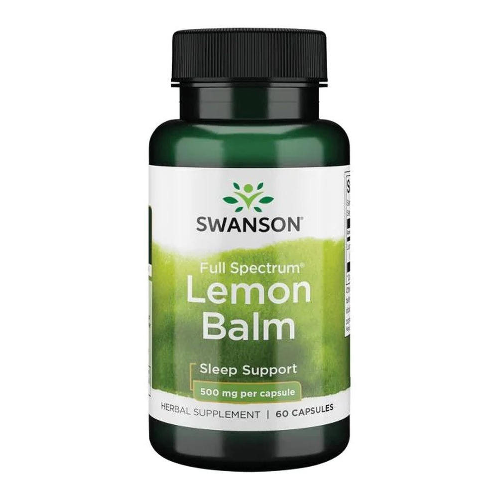 Swanson Full Spectrum Lemon Balm 500mg 60 Capsules