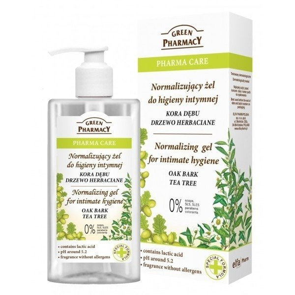 Green Pharmacy Normalizing Gel for Intimate Hygiene Oak Bark and Tea Tree 300 ml