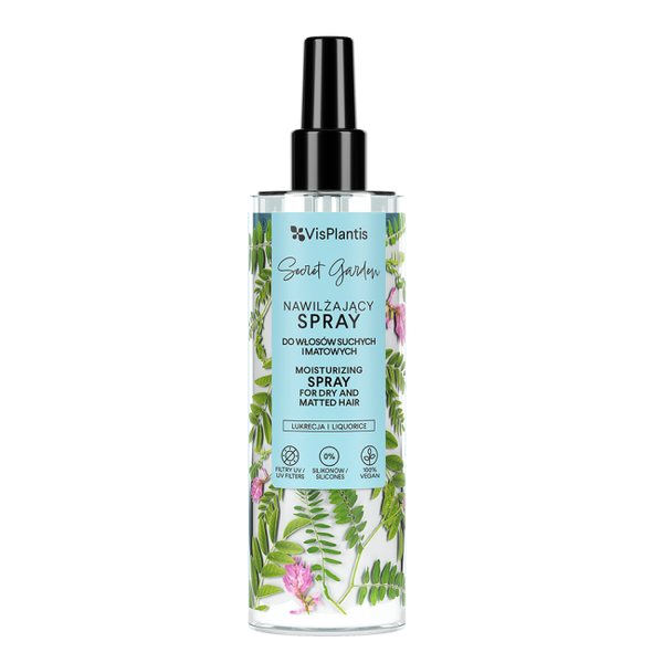 Vis Plantis Secret Garden Moisturizing Spray for Dry and Dull Hair with Liquorice 200ml Best Before 16.11.26