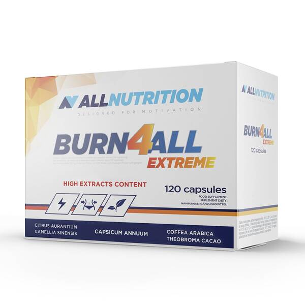 AllNutrition Burn 4 All Extreme High Thermogenesis Increasing Metabolism 120 Capsules