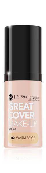 Bell HypoAllergenic Great Cover Make-Up SPF20 Hypoallergenic Intensive Coverage Mousse Foundation 02 Warm Beige 20g
